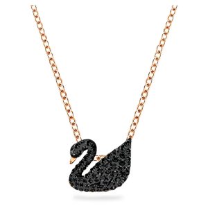 Dây Chuyền Swarovski Swan Pendant - Thiên Nga Đen Dây Vàng