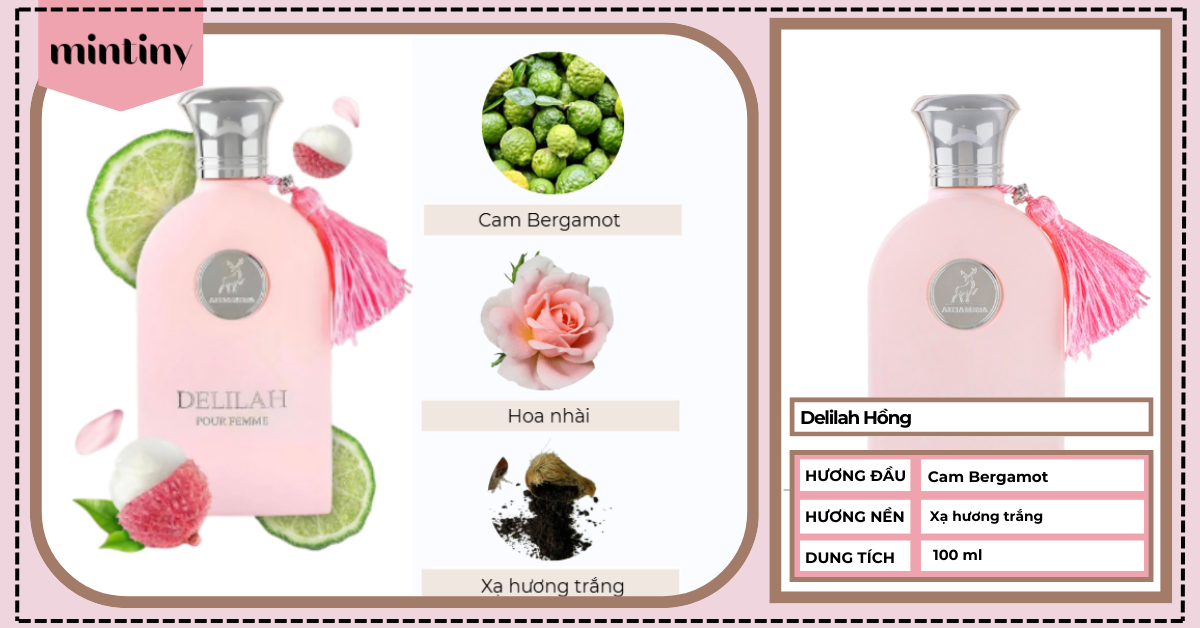 Nước Hoa Cho Nữ Delilah Hồng