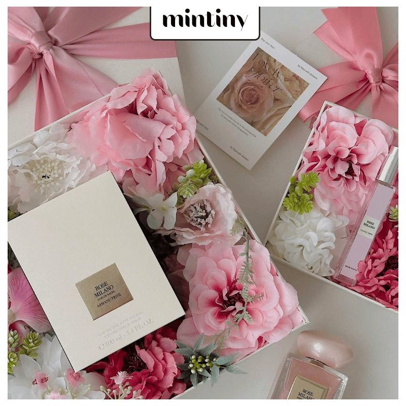 Hộp quà Armani Privé Rose Milano Soie de Nacre – Nước Hoa Hoa Hồng Cao Cấp Phiên Bản Giới Hạn Cho Valentine