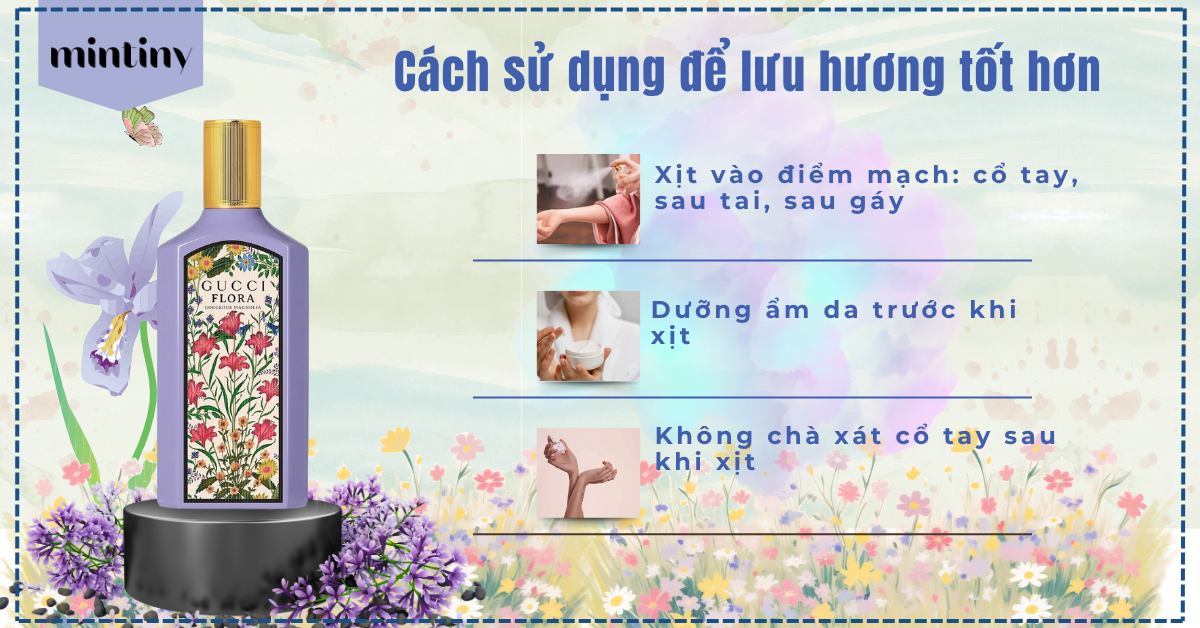 Cách sử dụng để lưu hương tốt hơn Gucci Flora Magnolia