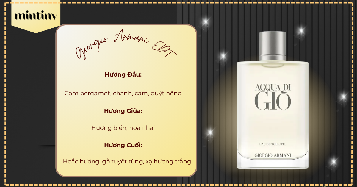 Nước Hoa Nam Giorgio Armani Acqua Di Gio Pour Homme EDT 200ml Tầng Hương