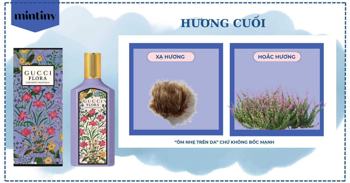 Tầng hương cuối nước hoa nữ lãng mạn Gucci Flora Magnolia